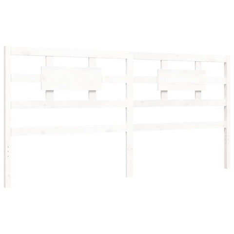 vidaXL Bed Frame without Mattress White Super King Size Solid Wood