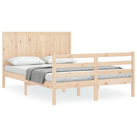 vidaXL Bed Frame without Mattress Small Double Solid Wood