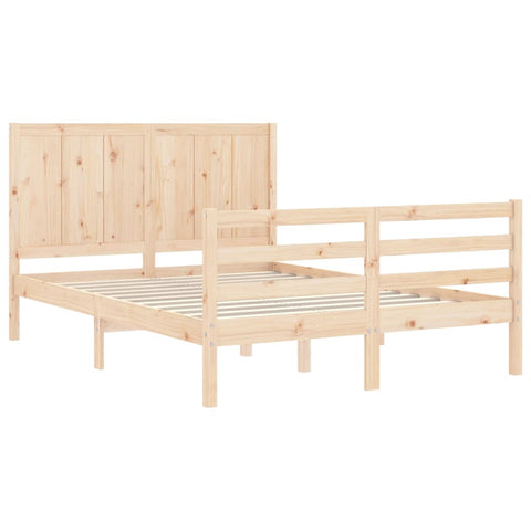 vidaXL Bed Frame without Mattress Small Double Solid Wood
