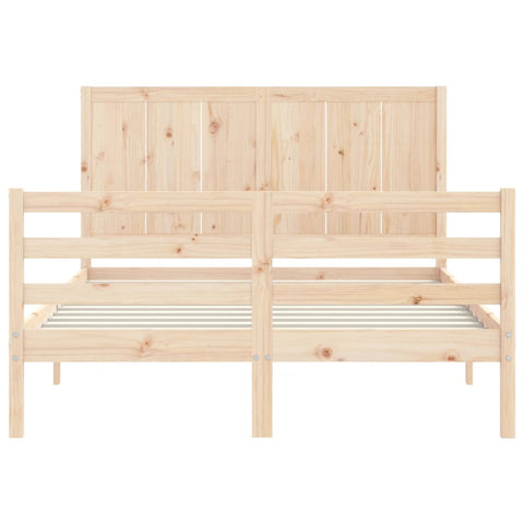 vidaXL Bed Frame without Mattress Small Double Solid Wood