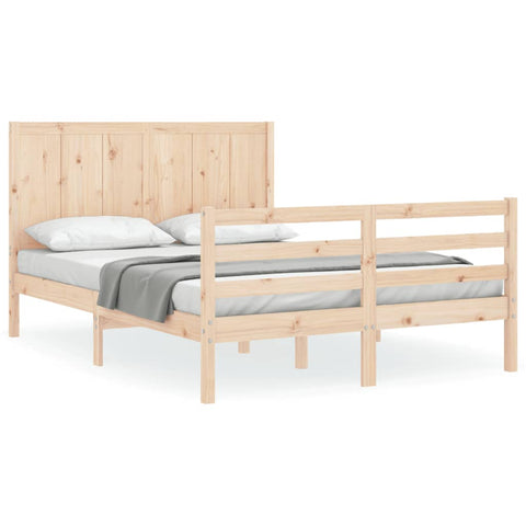vidaXL Bed Frame without Mattress Double Solid Wood