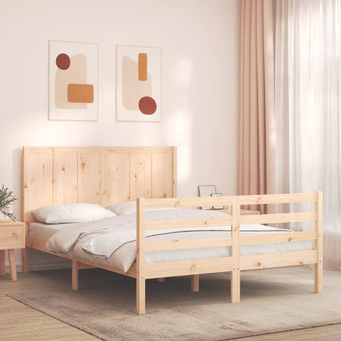 vidaXL Bed Frame without Mattress 140x200 cm Solid Wood