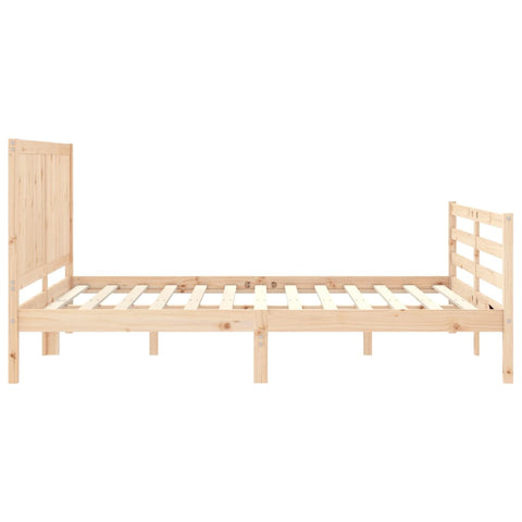 vidaXL Bed Frame without Mattress King Size Solid Wood