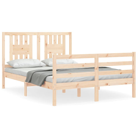 vidaXL Bed Frame without Mattress Double Solid Wood