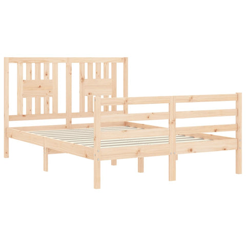 vidaXL Bed Frame without Mattress Double Solid Wood