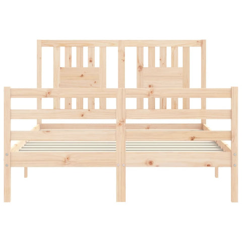 vidaXL Bed Frame without Mattress Double Solid Wood