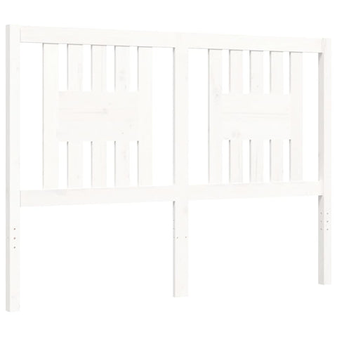 vidaXL Bed Frame without Mattress White Double Solid Wood