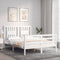 vidaXL Bed Frame without Mattress White 120x200 cm Solid Wood