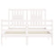 vidaXL Bed Frame without Mattress White 120x200 cm Solid Wood