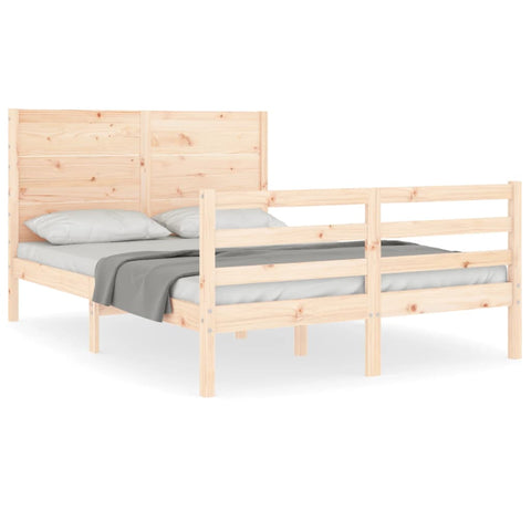 vidaXL Bed Frame without Mattress Double Solid Wood