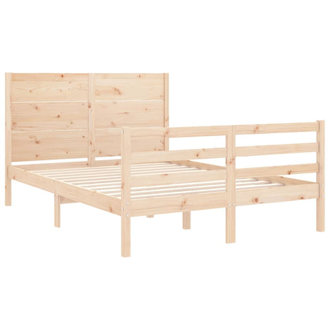 vidaXL Bed Frame without Mattress Double Solid Wood