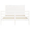 vidaXL Bed Frame without Mattress White 140x190 cm Solid Wood