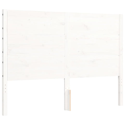 vidaXL Bed Frame without Mattress White 140x190 cm Solid Wood