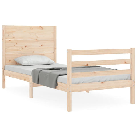 vidaXL Bed Frame without Mattress 90x200 cm Solid Wood