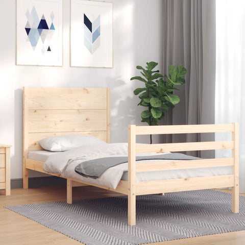vidaXL Bed Frame without Mattress 90x200 cm Solid Wood