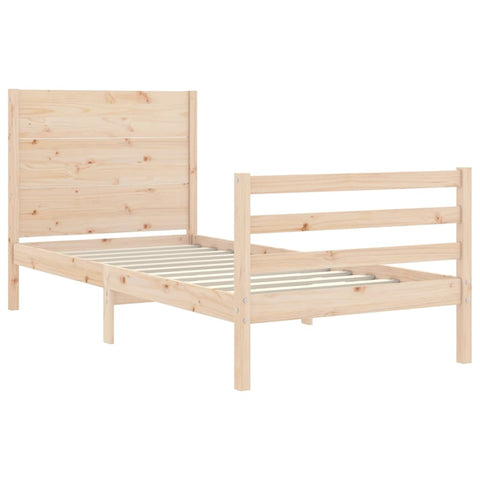 vidaXL Bed Frame without Mattress 90x200 cm Solid Wood