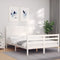 vidaXL Bed Frame without Mattress White 140x200 cm Solid Wood