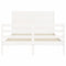 vidaXL Bed Frame without Mattress White 140x200 cm Solid Wood
