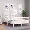 vidaXL Bed Frame without Mattress White 120x200 cm Solid Wood