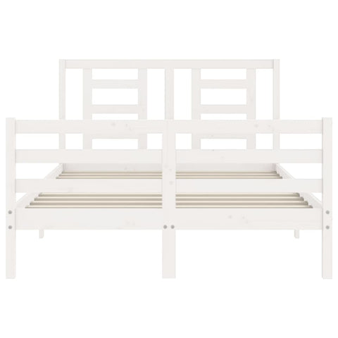vidaXL Bed Frame without Mattress White 120x200 cm Solid Wood