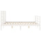 vidaXL Bed Frame without Mattress White 120x200 cm Solid Wood