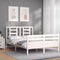 vidaXL Bed Frame without Mattress White 120x200 cm Solid Wood