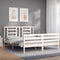 vidaXL Bed Frame without Mattress White 160x200 cm Solid Wood