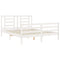 vidaXL Bed Frame without Mattress White 160x200 cm Solid Wood