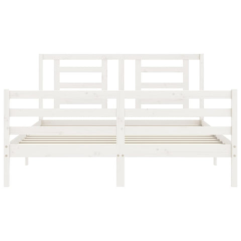 vidaXL Bed Frame without Mattress White 160x200 cm Solid Wood