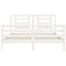vidaXL Bed Frame without Mattress White 160x200 cm Solid Wood