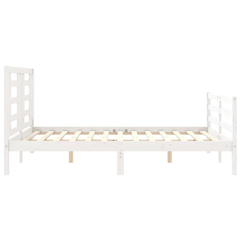 vidaXL Bed Frame without Mattress White 160x200 cm Solid Wood