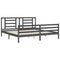 vidaXL Bed Frame without Mattress Grey 200x200 cm Solid Wood
