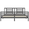 vidaXL Bed Frame without Mattress Grey 200x200 cm Solid Wood