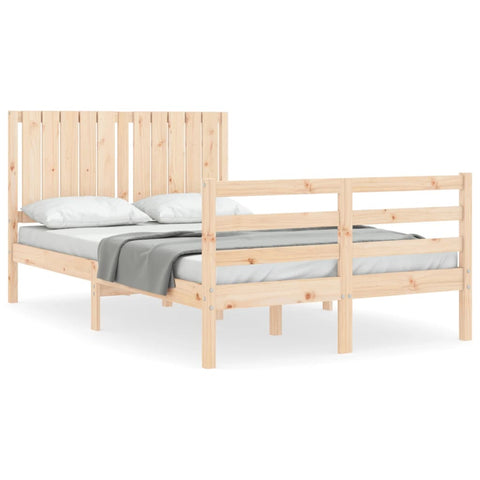 vidaXL Bed Frame without Mattress Small Double Solid Wood