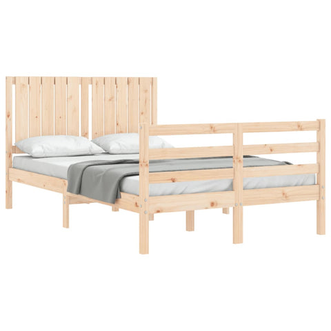 vidaXL Bed Frame without Mattress Small Double Solid Wood