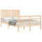 vidaXL Bed Frame without Mattress Small Double Solid Wood