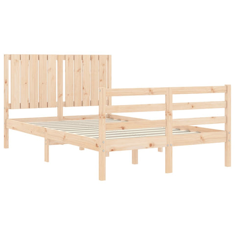 vidaXL Bed Frame without Mattress Small Double Solid Wood