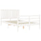 vidaXL Bed Frame without Mattress White 120x200 cm Solid Wood