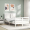 vidaXL Bed Frame without Mattress White 120x200 cm Solid Wood