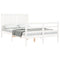 vidaXL Bed Frame without Mattress White 120x200 cm Solid Wood