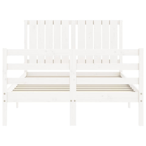 vidaXL Bed Frame without Mattress White 120x200 cm Solid Wood