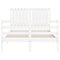 vidaXL Bed Frame without Mattress White 120x200 cm Solid Wood