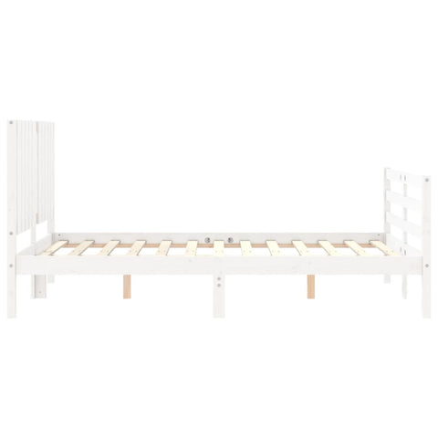 vidaXL Bed Frame without Mattress White 120x200 cm Solid Wood