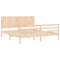 vidaXL Bed Frame without Mattress Super King Size Solid Wood
