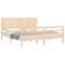 vidaXL Bed Frame without Mattress Super King Size Solid Wood