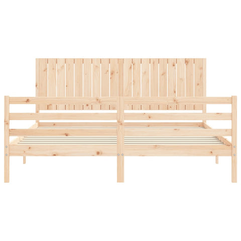 vidaXL Bed Frame without Mattress Super King Size Solid Wood