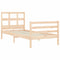 vidaXL Bed Frame without Mattress Single Solid Wood