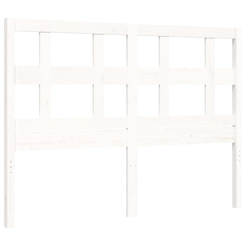 vidaXL Bed Frame without Mattress White Small Double Solid Wood