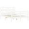 vidaXL Bed Frame without Mattress White 140x190 cm Solid Wood