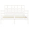 vidaXL Bed Frame without Mattress White 140x190 cm Solid Wood